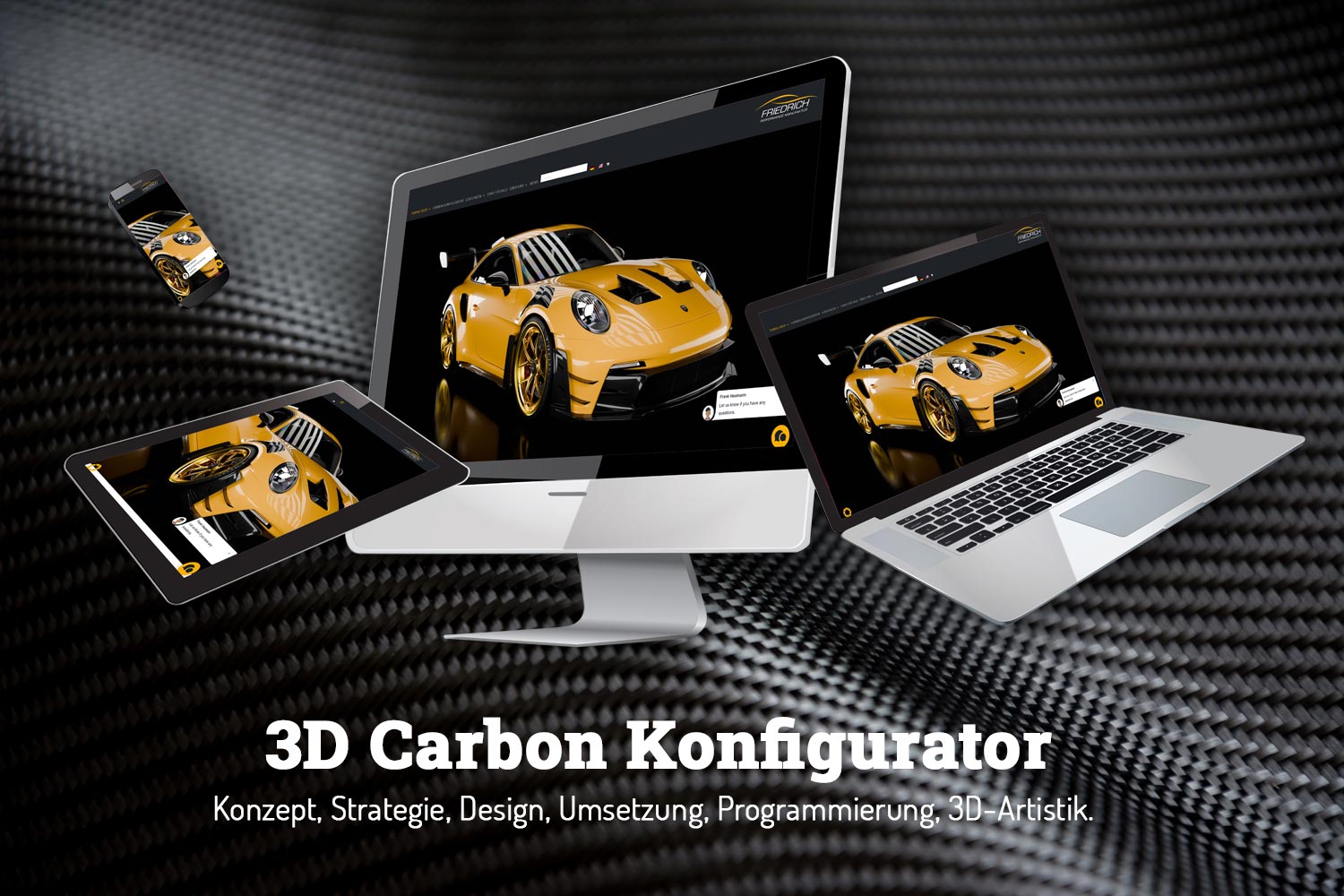 3D-Fahrzeug-Konfigurator-Carbon für Friedrich Performance Manufaktur