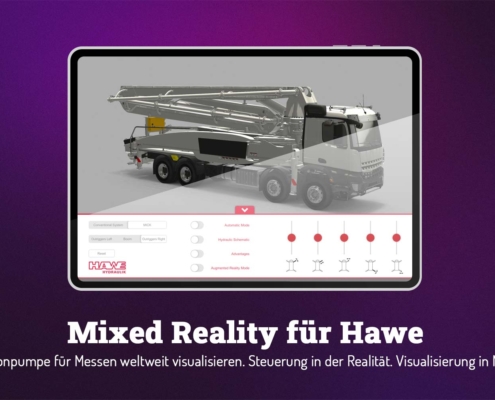 Mixed Reality mit der Hawe Betonpumpe