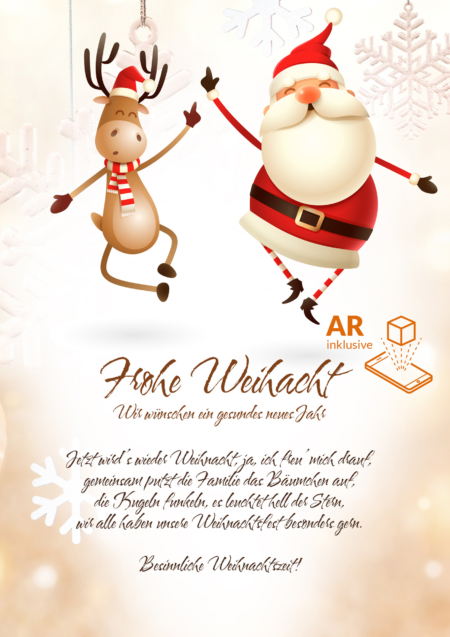Augmented Reality Shop, Motiv 2023_004_weihnachts-elch-mit-weihnachtsmann-e-card