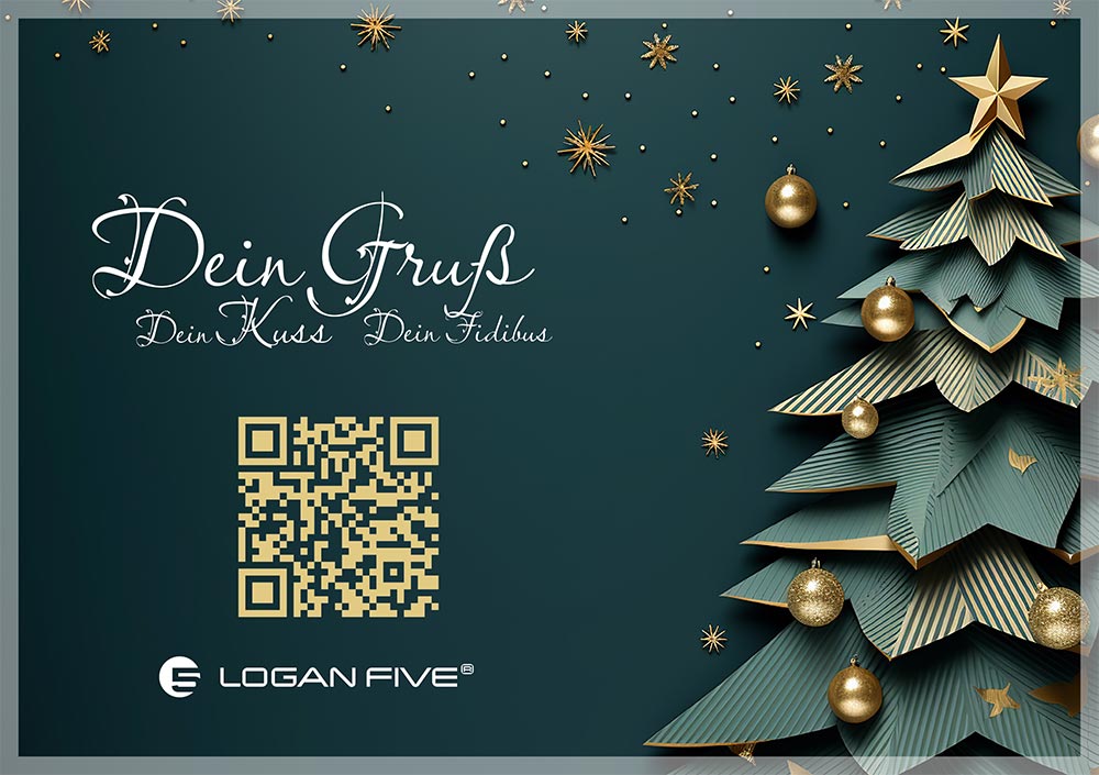 Weihnachtskarte Vorlage roodelcard by Logan Five®