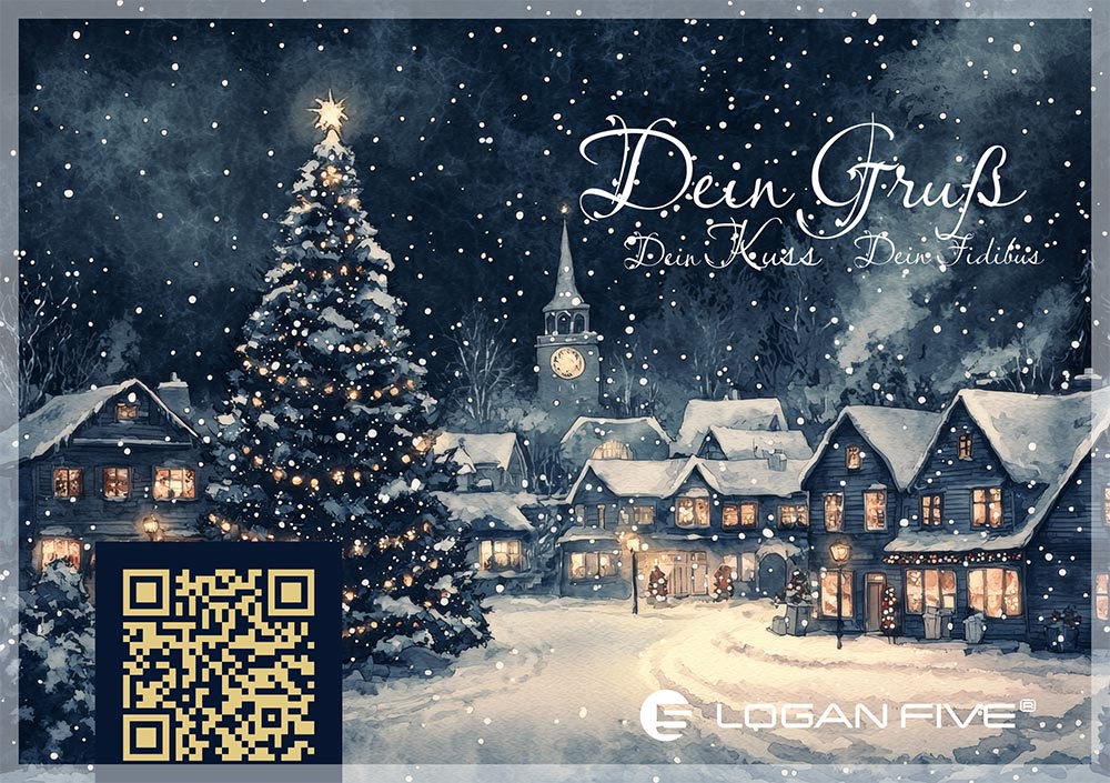 Weihnachtskarte Vorlage roodelcard by Logan Five®