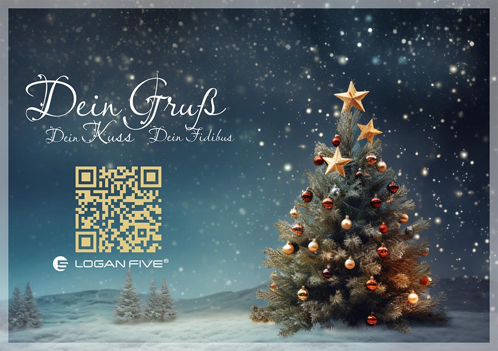 Weihnachtskarte Vorlage roodelcard by Logan Five®