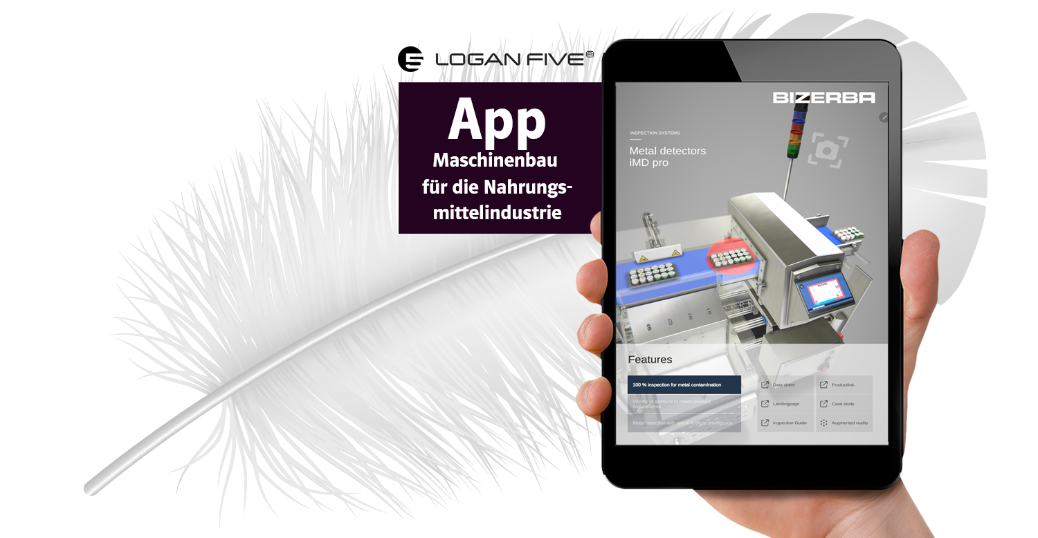 Apps für den Maschinenbau in der Nahrungsmittelindustrie – Augmented Reality Agentur und Werbeagentur Digitale Maschinen-App auf einem Tablet zur Unterstützung industrieller Prozesse in der Lebensmittelbranche einer Augmented Reality Agentur und Werbeagentur