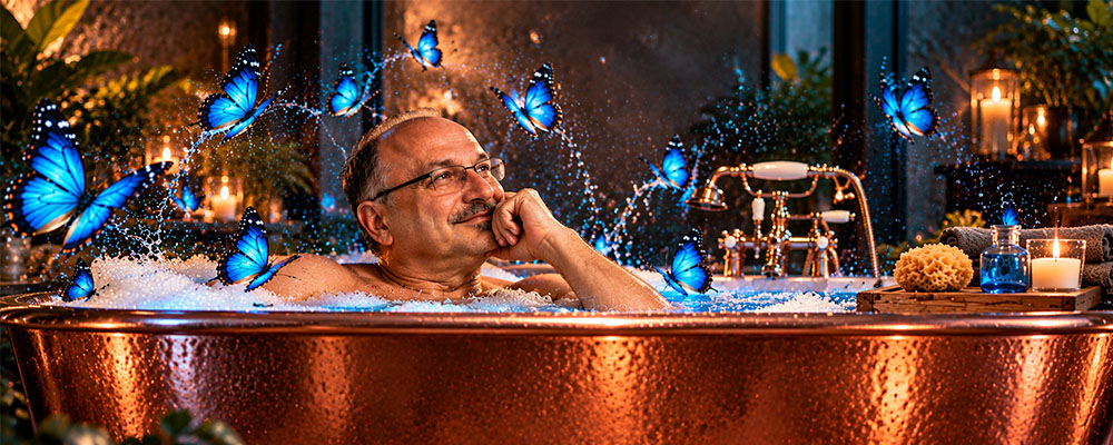 Werbeagentur Coburg und die berühmte Frank Heumann Badewanne.