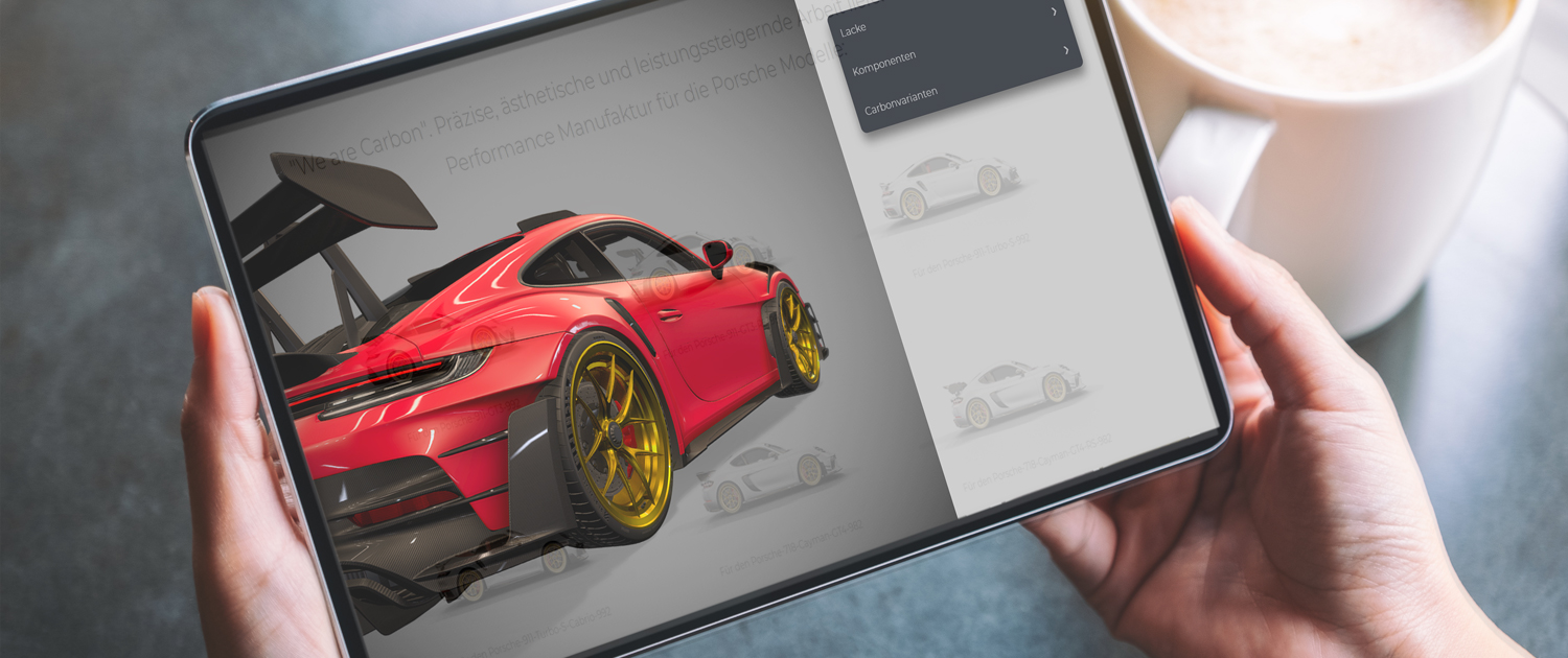 Augmented Reality für Messe. Carbon Konfigurator für Friedrich auf der Essen Motorshow.
