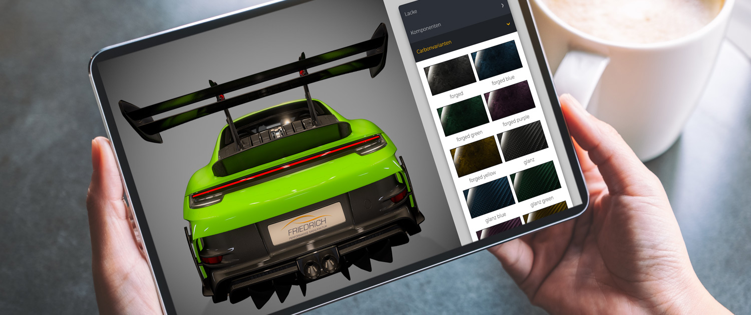Carbon Konfigurator für Porsche Modelle GT3 RS