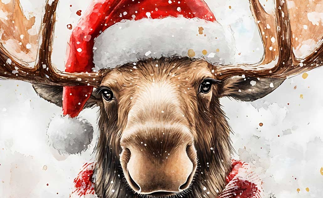 Digitale Weihnachtskarte Roodelcard von Logan Five®