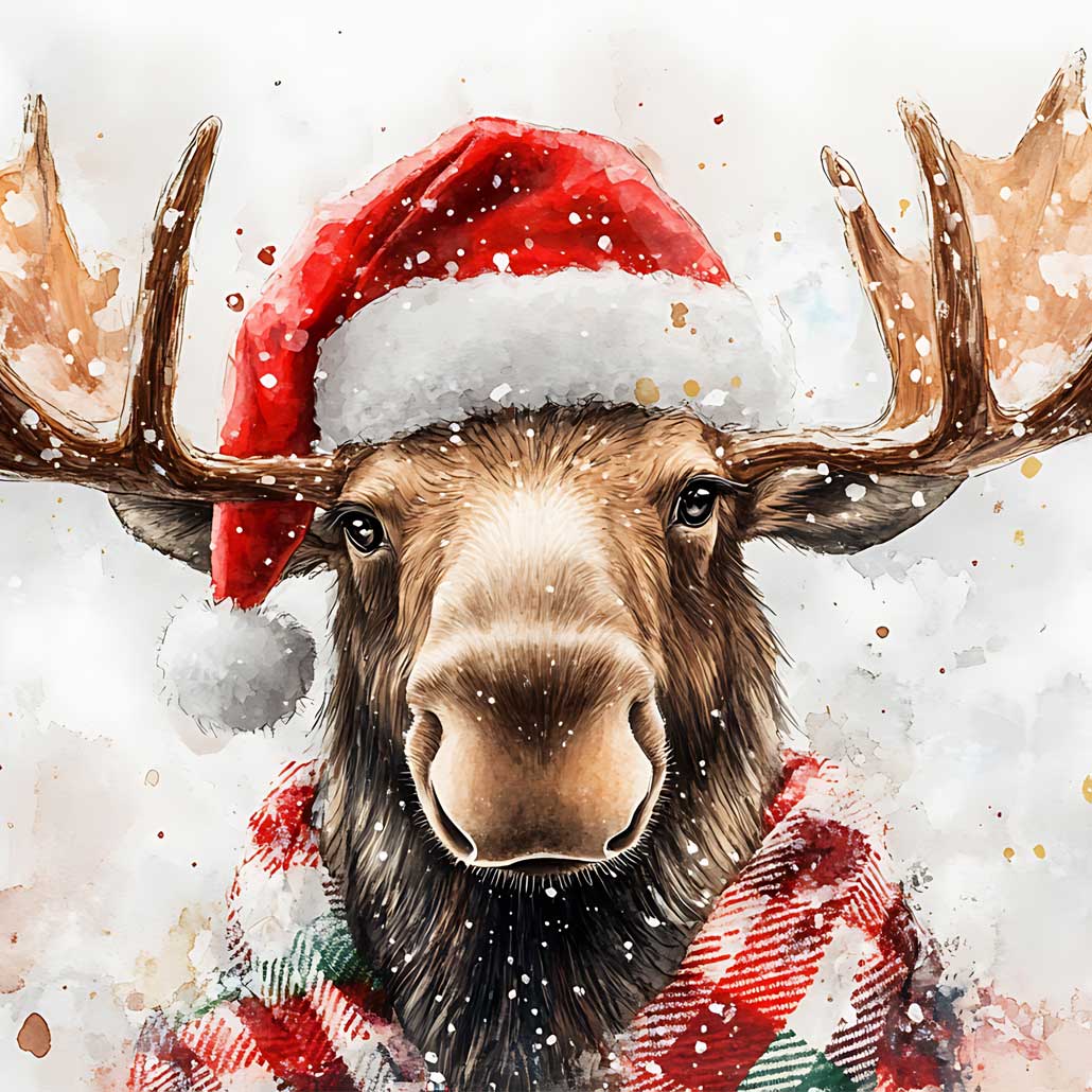 Digitale Weihnachtskarte Roodelcard von Logan Five®