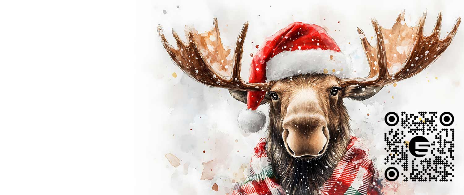 Digitale Weihnachtskarte Roodelcard von Logan Five®