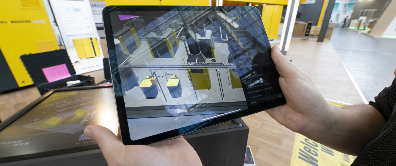 Digitaler Zwilling, Augmented Reality Agentur, 3 D, Kaeser Kompressoren, Kaeser Augmented Reality Table (Kart)