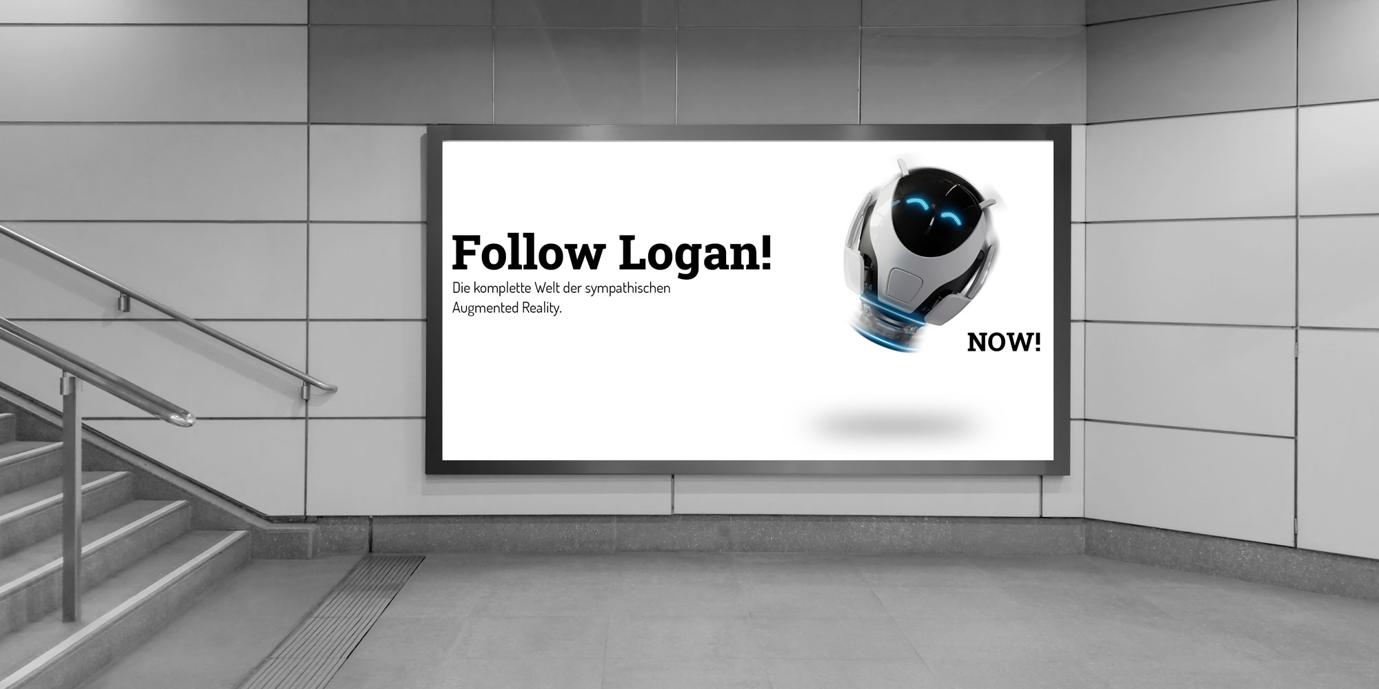 Sympathiefigur Logan als Plakatwand