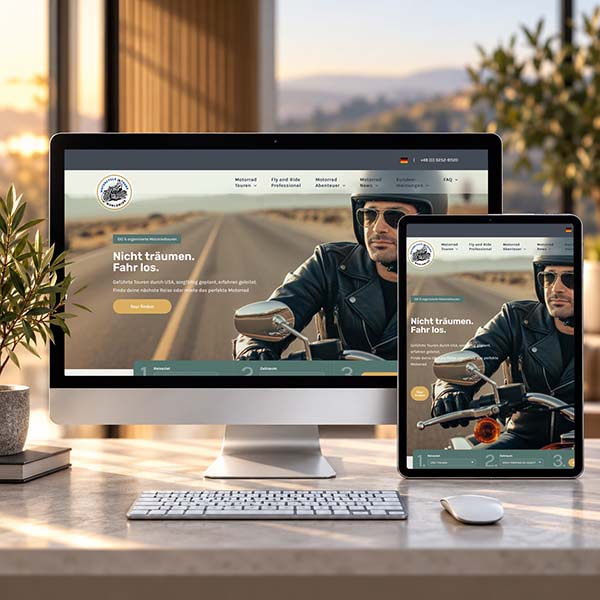 Website der Motorrad-Reisewelt aus Helmbrechts.