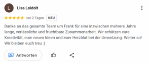 SEO Coburg, Google Rezension
