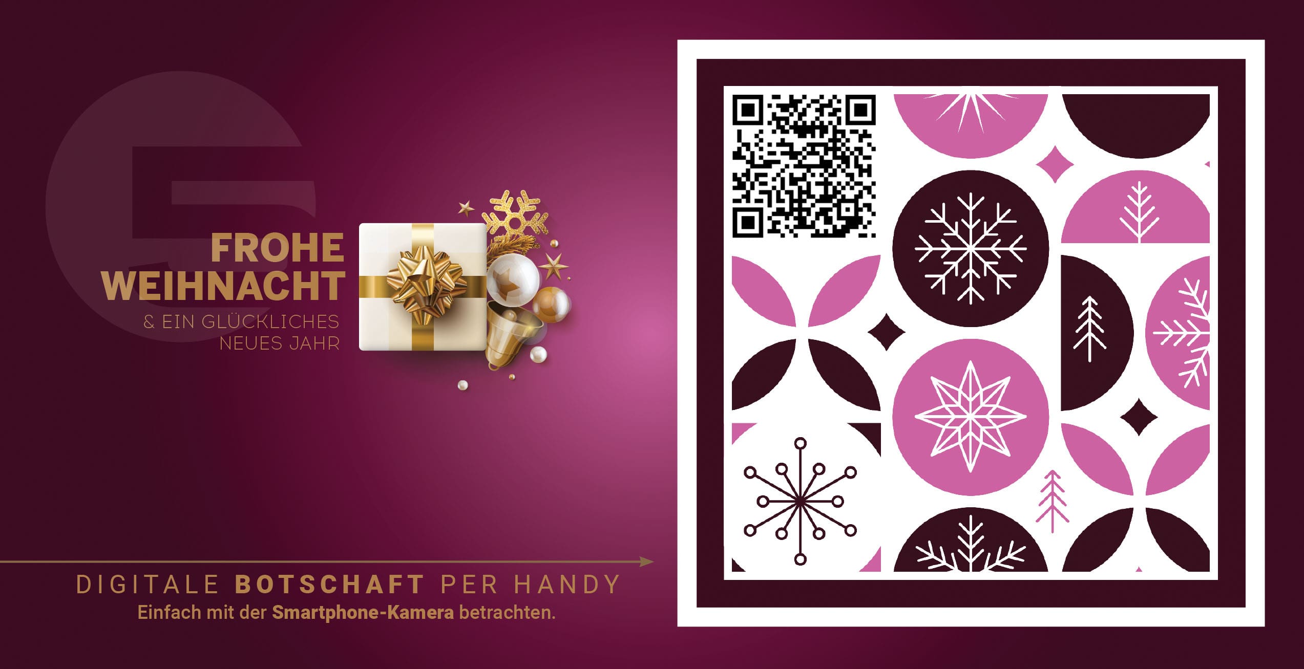 Digitale Weihnachtskarte 2021, Elektronische Weihnachtskarte