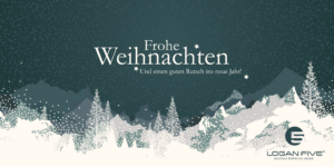 Winterliche Landschaft - elektronische Weihnachtspostkarte