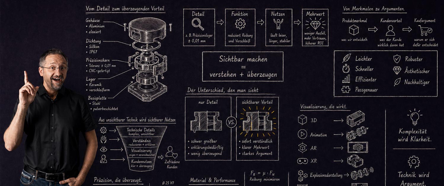 Als XR- und Augmented-Reality-Agentur entwickelt Logan Five immersive Lösungen für erklärungsbedürftige Produkte, technische Anwendungen und B2B-Kommunikation.