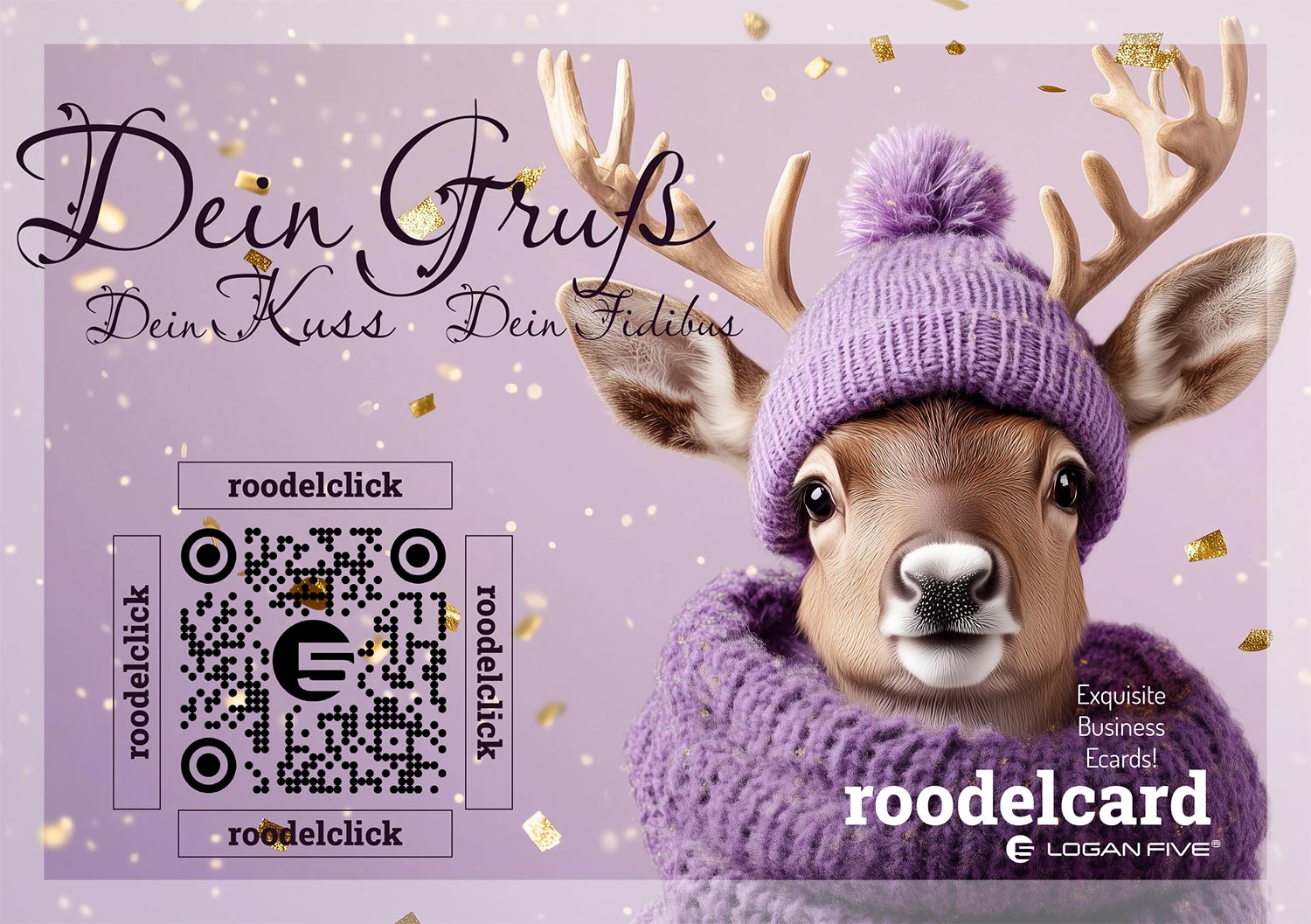 Idee Weihnachtskarte als "roodelcard" von Logan Five
