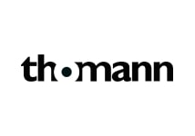 schwarzes Logo von thomann